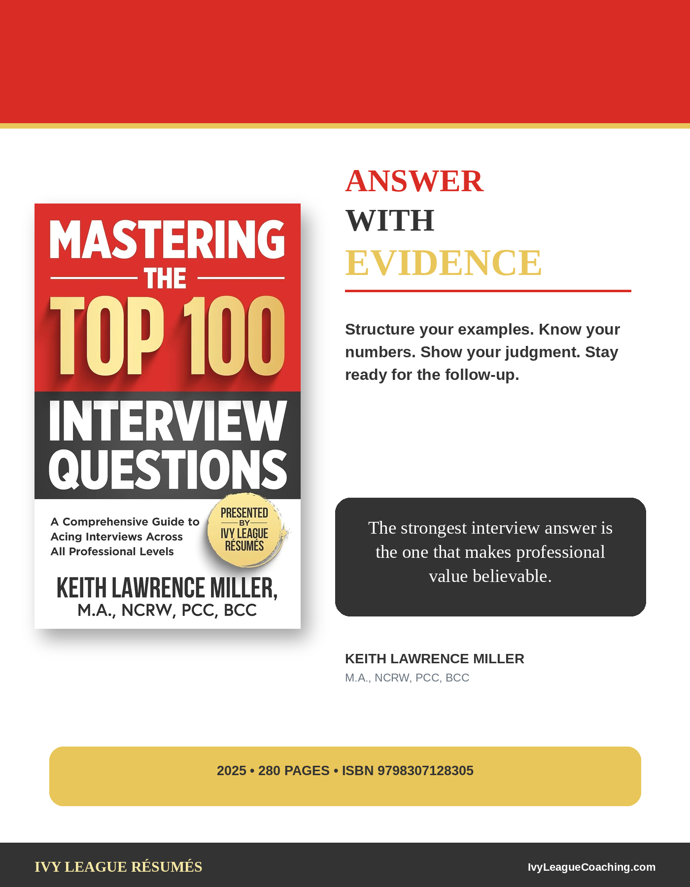 Mastering the Top 100 Interview Questions vertical promotional graphic using the official existing cover