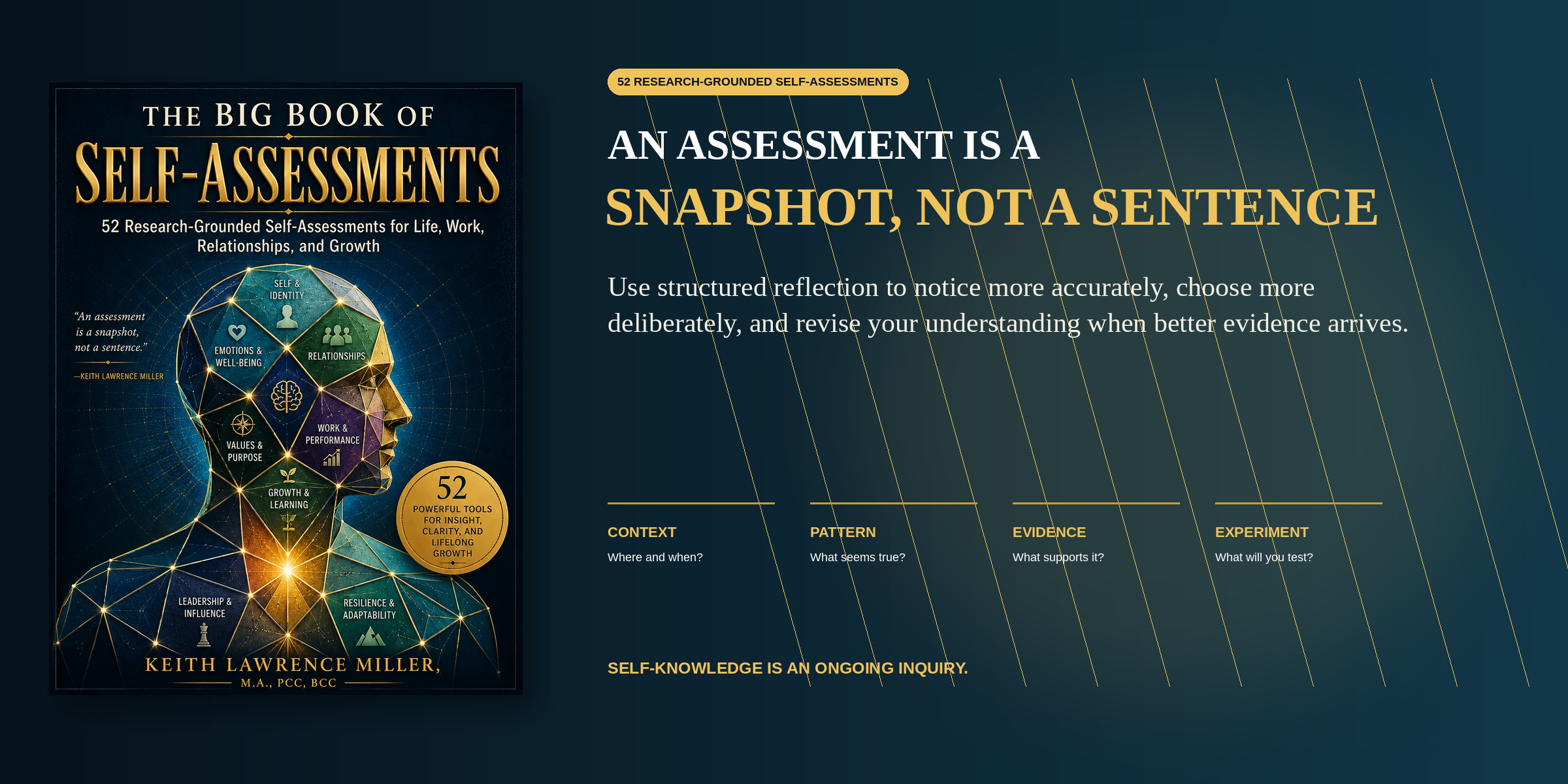 The Big Book of Self-Assessments premium hero banner using the official existing book cover