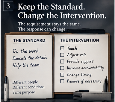 03 Keep The Standard Change The Intervention